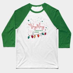 Very Merry Christmas Crew Baseball T-Shirt